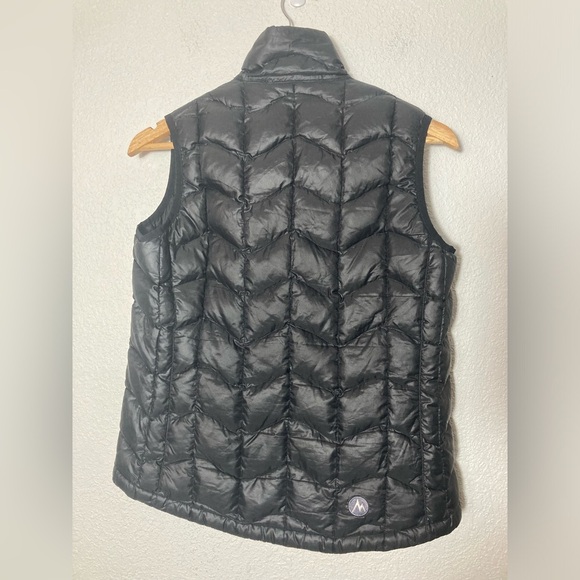 Marmot 800 FILL Womens Small Goose down filled puffer vest black zipper pockets - Picture 6 of 10